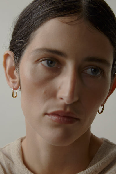 Otiumberg Roscida Oval Hoops 14kt Gold Vermeil