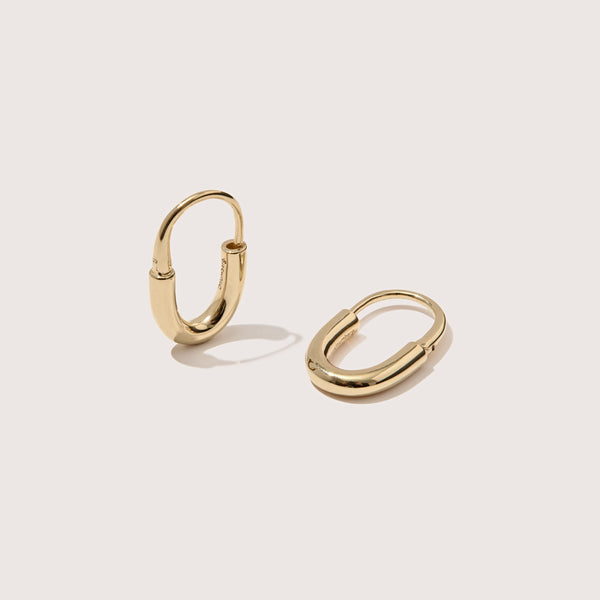 otiumberg Roscida Oval Hoops 14kt Gold Vermeil