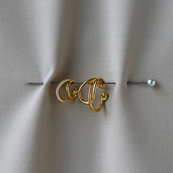 Otiumberg Signature Ear Cuff Set 14kt Gold Vermeil