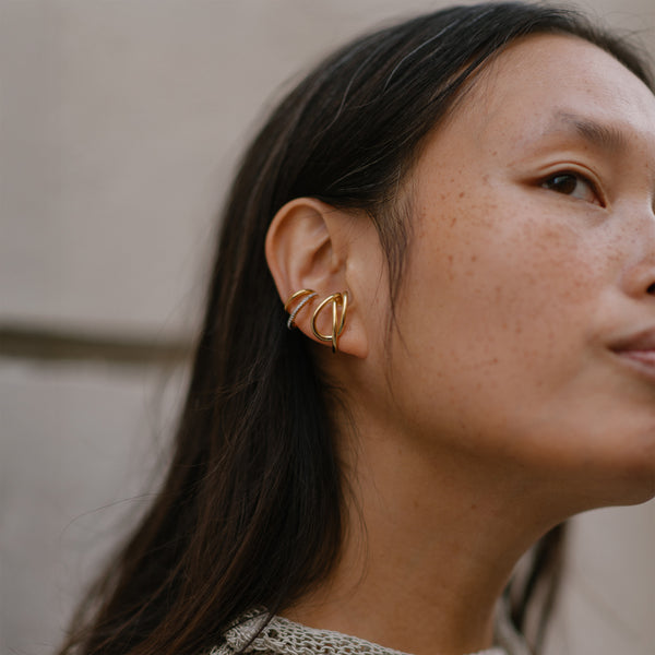 otiumberg Signature Ear Cuff Set 14kt Gold Vermeil