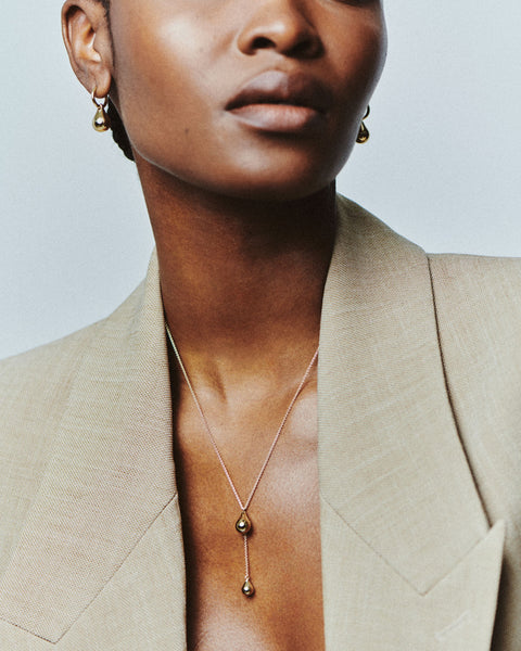 Otiumberg Stilla Lariat Necklace 14kt Gold Vermeil