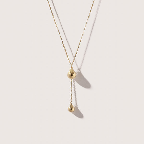 otiumberg Stilla Lariat Necklace 14kt Gold Vermeil