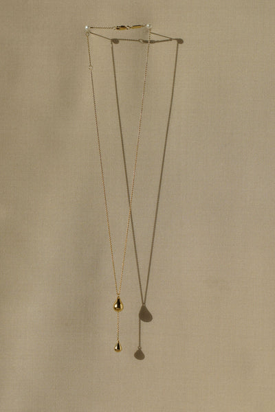 Otiumberg Stilla Lariat Set 14kt Gold Vermeil