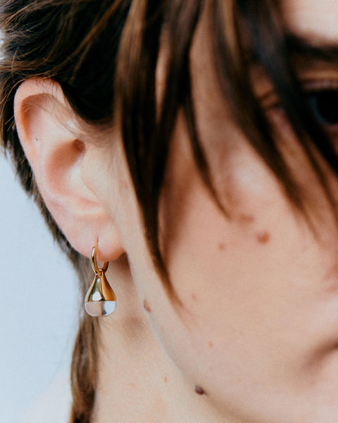 Otiumberg Stilla Quartz Earrings 14kt Gold Vermeil