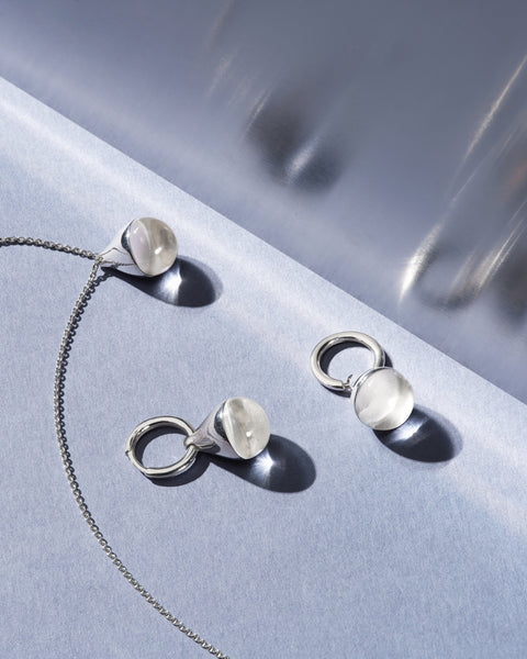 Otiumberg Stilla Quartz Earrings Sterling Silver