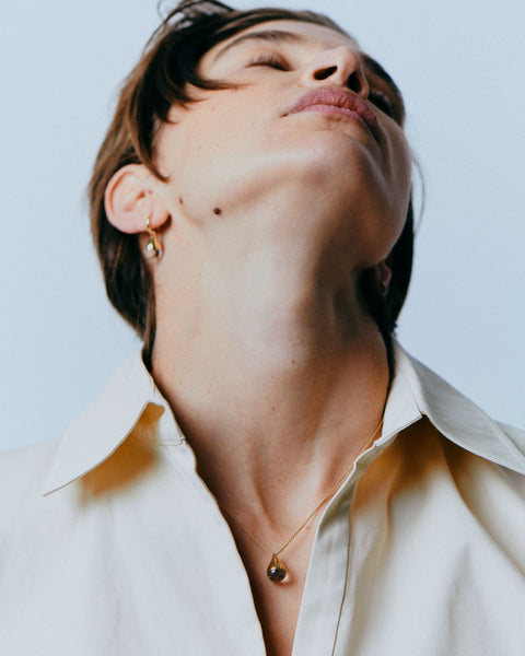 Otiumberg Stilla Quartz Necklace 14kt Gold Vermeil