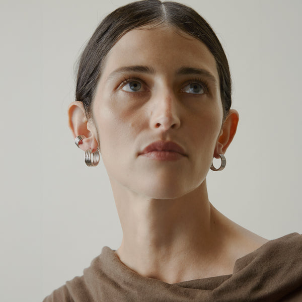 Otiumberg Stratis Hoops Sterling Silver