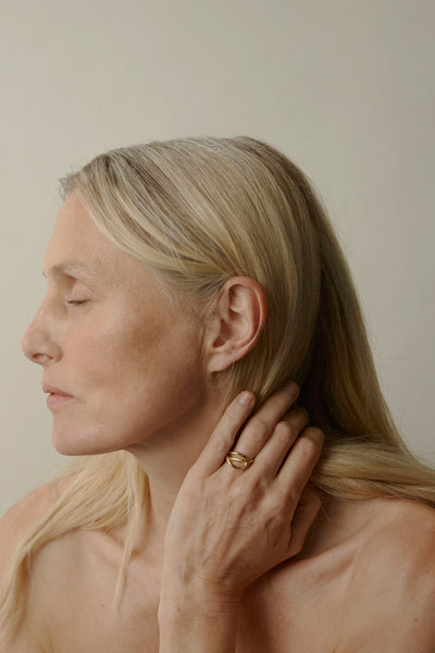 Otiumberg Tied Twine Ring 14kt Gold Vermeil