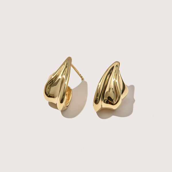 otiumberg Wave Earrings 14kt Gold Vermeil