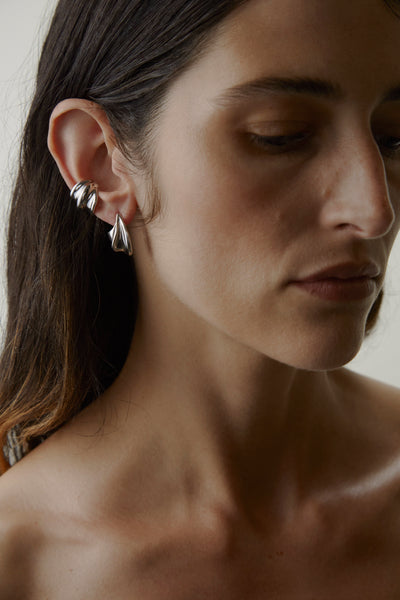 Otiumberg Wave Earrings Sterling Silver