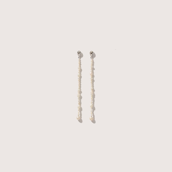 otiumberg Reverie Pearl Drop Earrings Sterling Silver