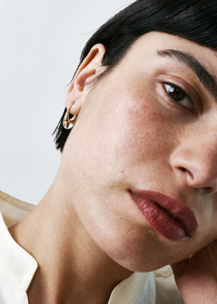 Otiumberg Roscida Quartz Earrings 14kt Gold Vermeil