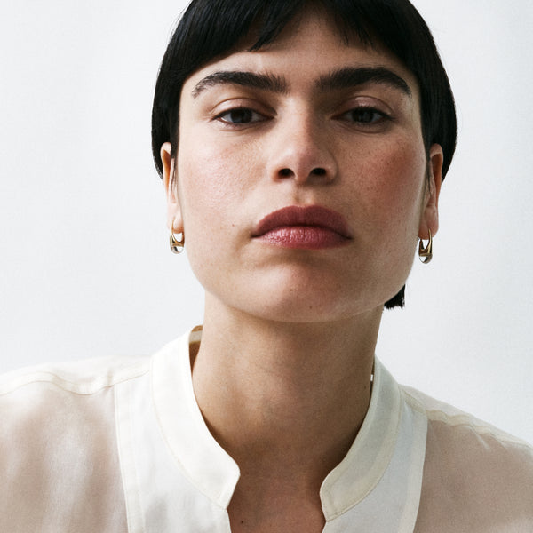 Otiumberg Roscida Quartz Earrings 14kt Gold Vermeil