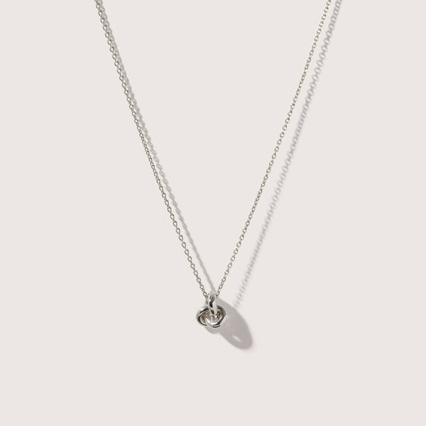 otiumberg Silver Mini Knot Necklace Sterling Silver