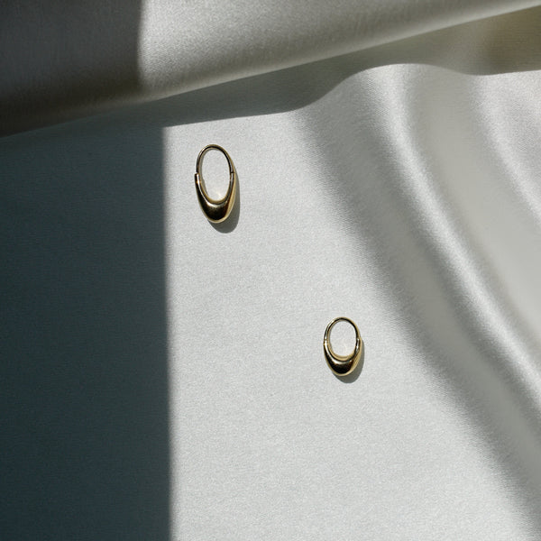 Otiumberg Small Roscida Drop Hoops 14kt Gold Vermeil