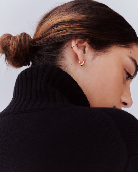 Otiumberg Small Roscida Drop Hoops 14kt Gold Vermeil