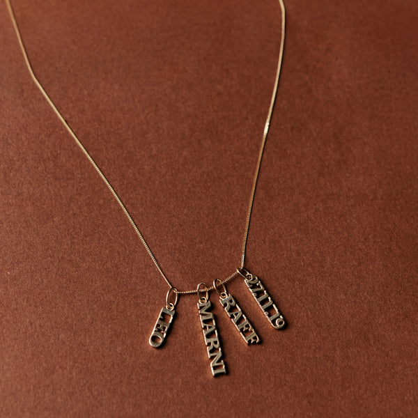 Otiumberg Solid Gold Date Pendant (Made To Order) 9kt Solid Gold