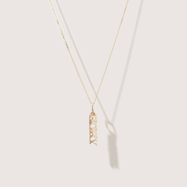 Otiumberg Solid Gold Name Pendant (Made To Order) 9kt Solid Gold