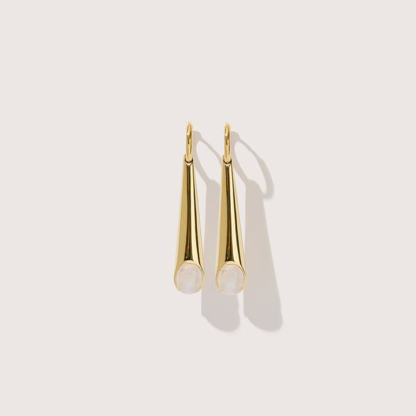 otiumberg Sonnet Moonstone Earrings 14kt Gold Vermeil