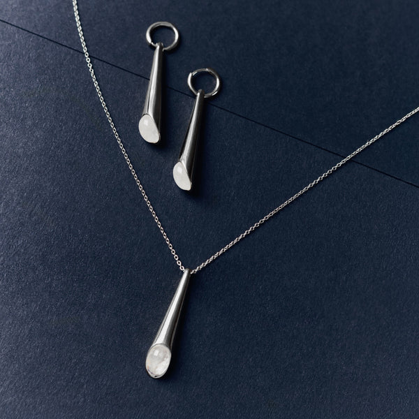 Otiumberg Sonnet Moonstone Earrings Sterling Silver