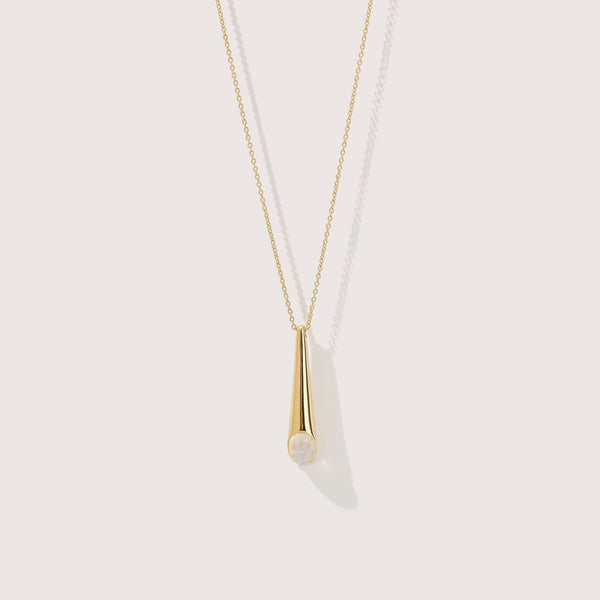 otiumberg Sonnet Moonstone Necklace 14kt Gold Vermeil