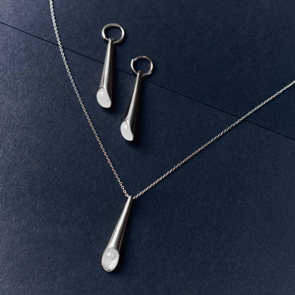 Otiumberg Sonnet Moonstone Necklace Sterling Silver