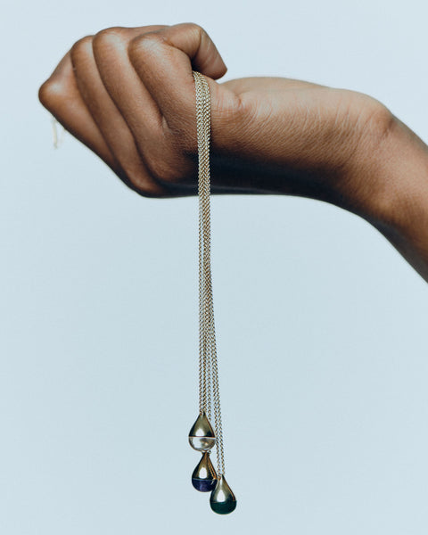 Otiumberg Stilla Dumortierite Necklace 14kt Gold Vermeil