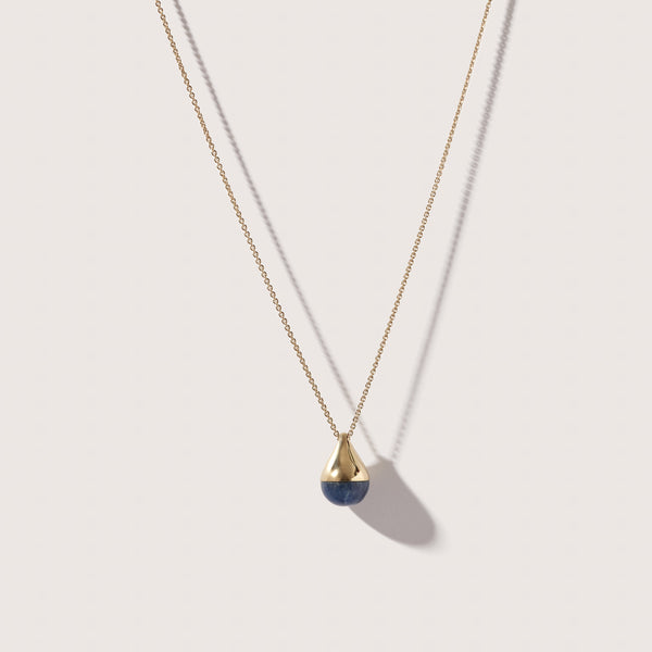 otiumberg Stilla Dumortierite Necklace 14kt Gold Vermeil