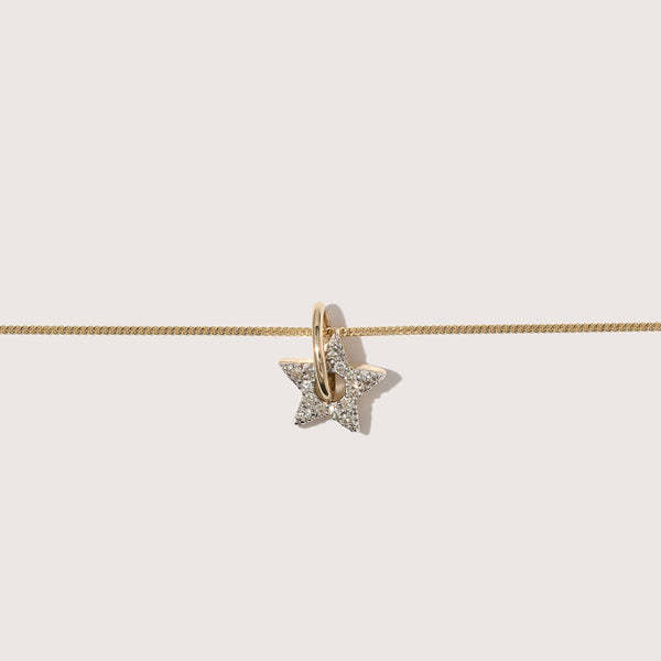 otiumberg Tiny Diamond Star Necklace 9kt Solid Gold