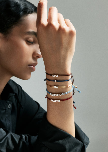 Otiumberg Totem Name Cord Bracelet (Made To Order) Sterling Silver