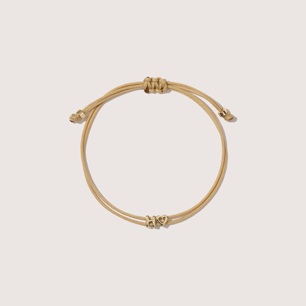 otiumberg Totem Name Gold Cord Bracelet (Made To Order) 9kt Solid Gold