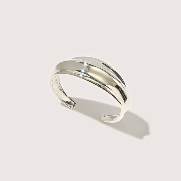 Otiumberg Wave Cuff Bracelet And Ring Set Sterling Silver
