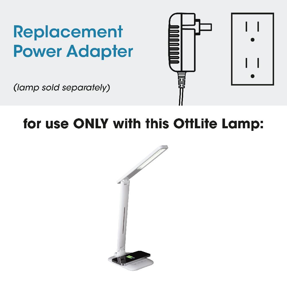 ottlite Adapter for Charge Up LED Desk Lamp with Wireless and USB Charging