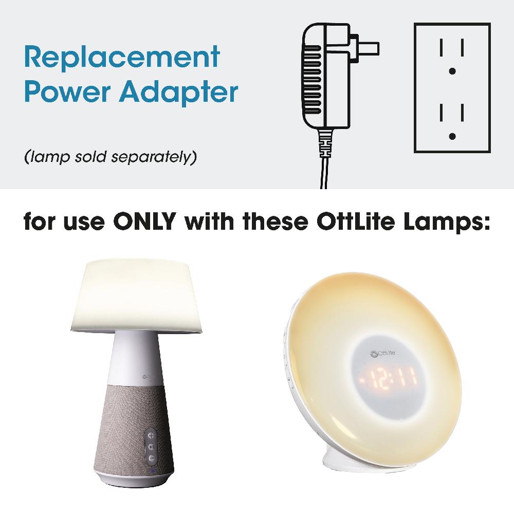 ottlite Adapter for Entertain LED Speaker Light and Wake Up Light with White Noise
