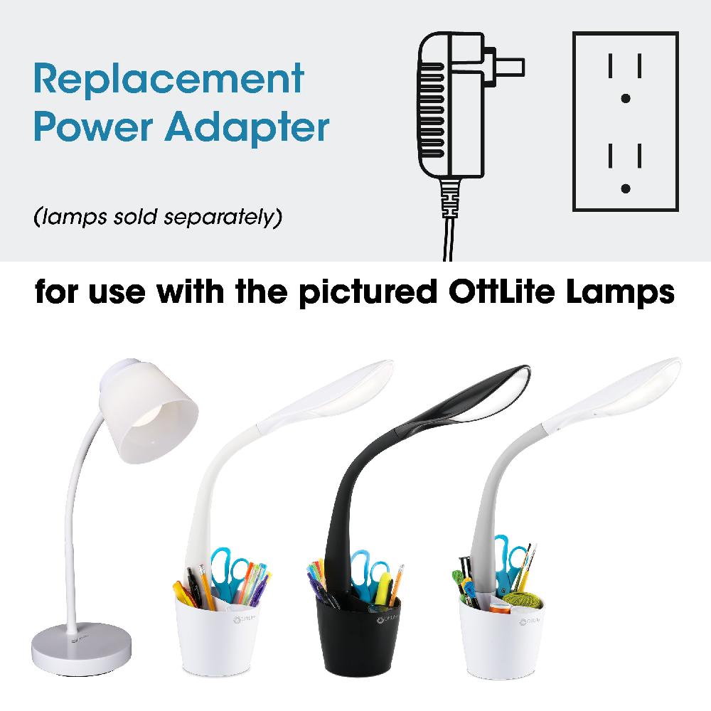 ottlite Adapter for OttLite Clarify LED Desk Lamp and LED Craft Space Organizer Lamp
