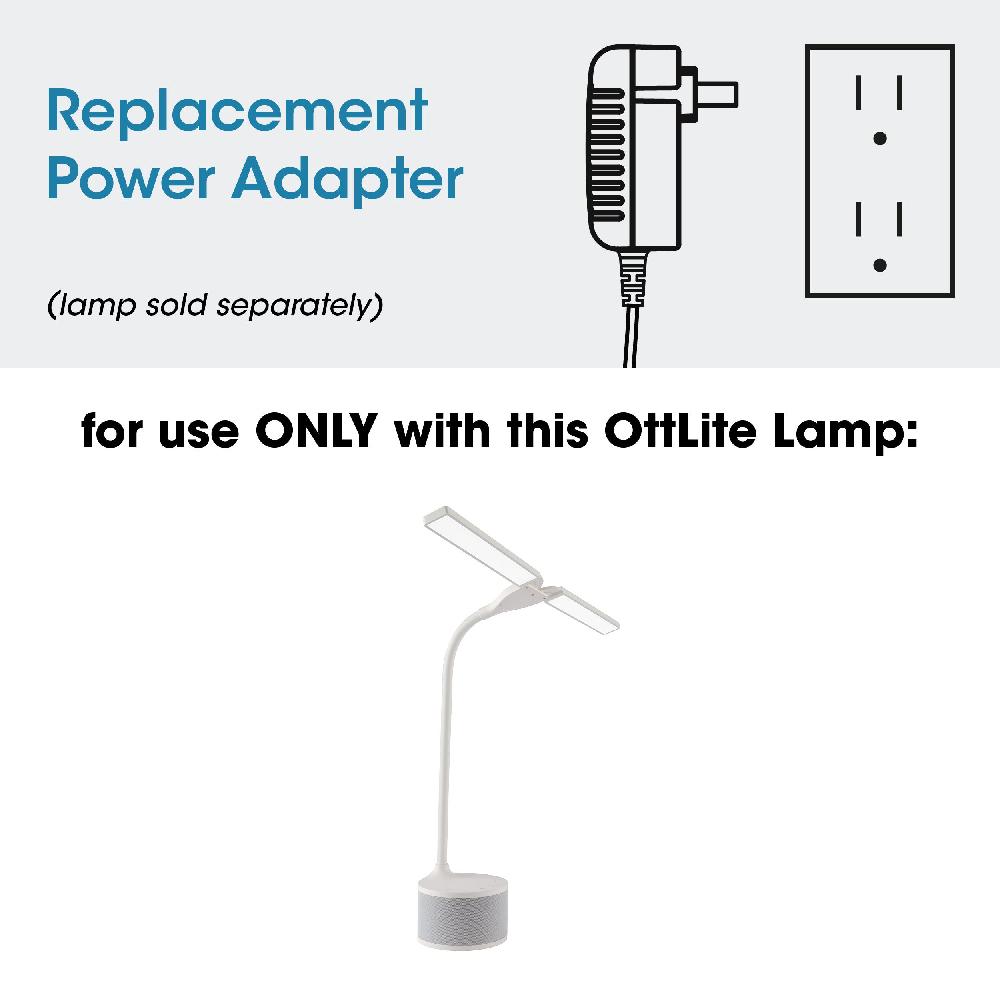 ottlite Adapter for OttLite Dual Shade LED Lamp with Speaker ottlite Adapter for OttLite Dual Shade LED Lamp with Speaker