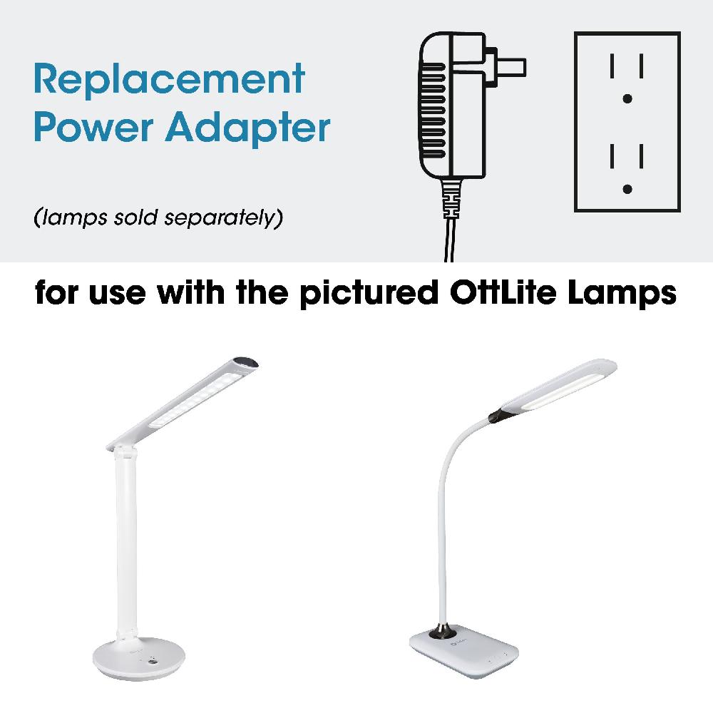 ottlite Adapter for OttLite Emerge and Enhance Sanitizing Lamps and Good Housekeeping Sanitizing Desk Lamp with USB Charging