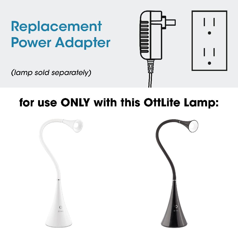 ottlite Adapter for OttLite FlexNeck LED Desk Lamp with USB Charging
