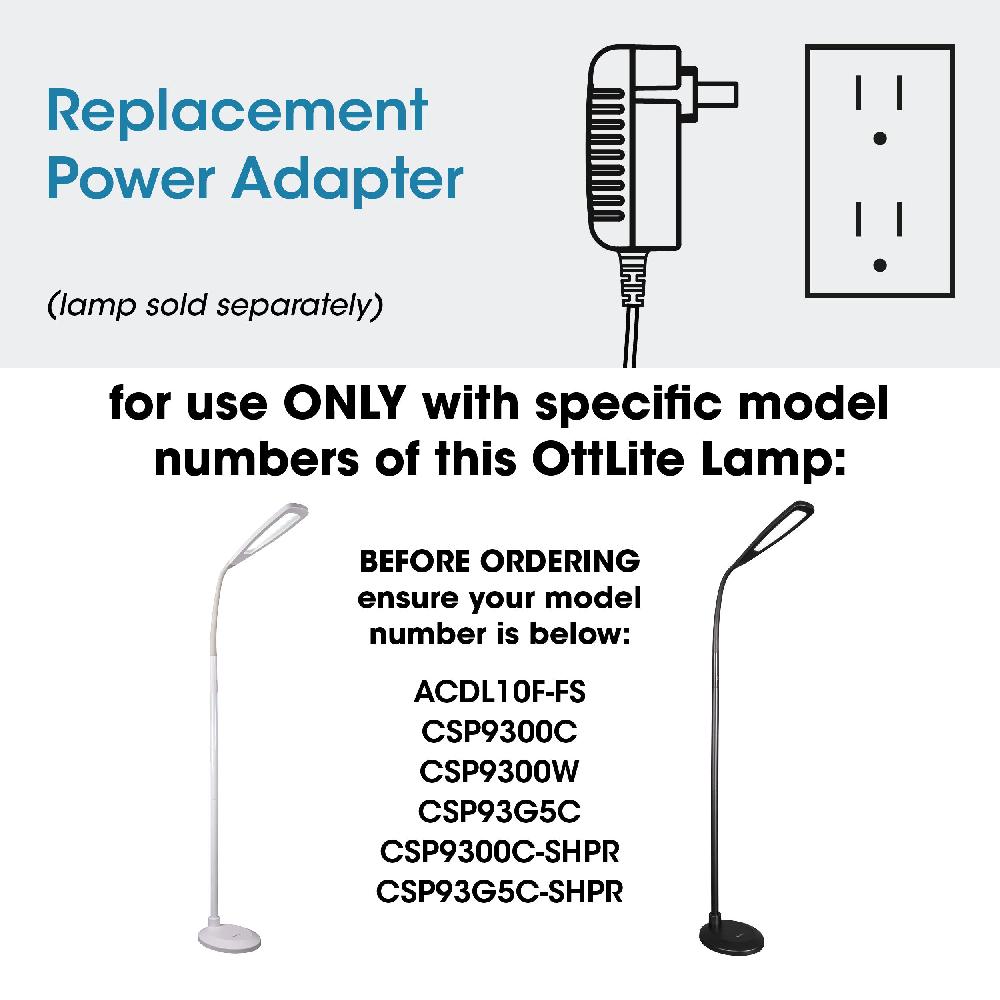 ottlite Adapter for OttLite Natural Daylight LED Flex LED Floor Lamp - ClearSun Version
