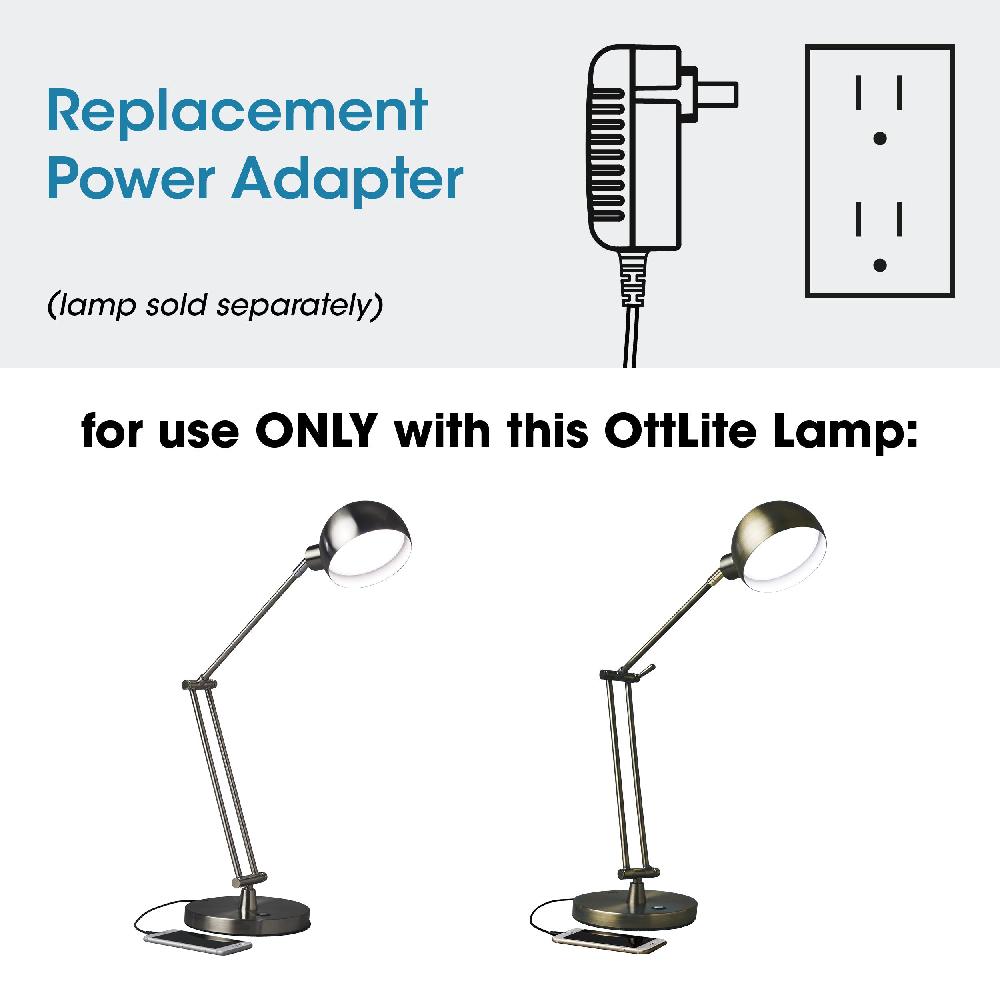 ottlite Adapter for OttLite Refine LED Desk Lamps with USB Charging