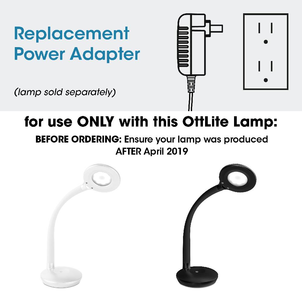 ottlite Adapter for OttLite Soft Touch Lamp with Round Shade - Produced After April 2019
