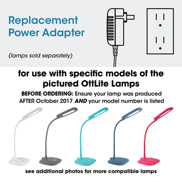 Ottlite Adapter For OttLite Soft Touch LED Lamp Extended Reach LED Desk Lamp And Others
