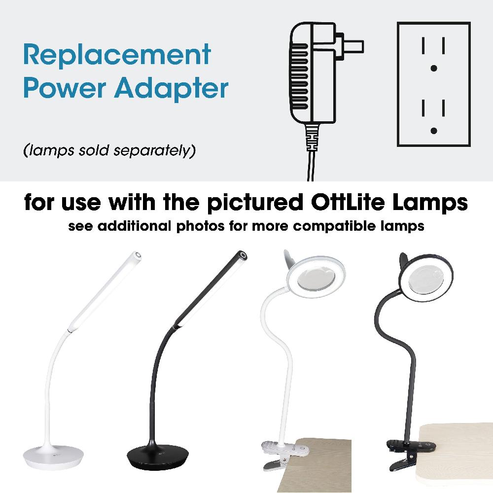 ottlite Adapter for OttLite Soft Touch LED Lamp Extended Reach LED Desk Lamp and Others