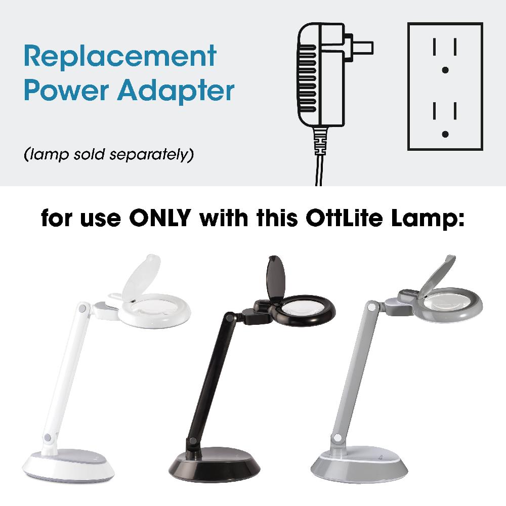 ottlite Adapter for OttLite Space-Saving LED Magnifier Desk Lamp