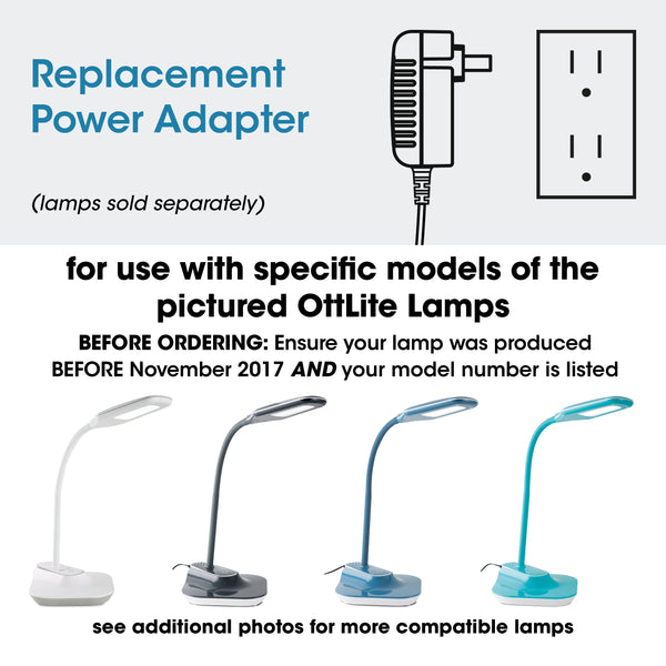 Ottlite Adapter For Stretch Clip-On LED Lamp Soft Touch And Other OttLite Lamps - Please Check Production Date