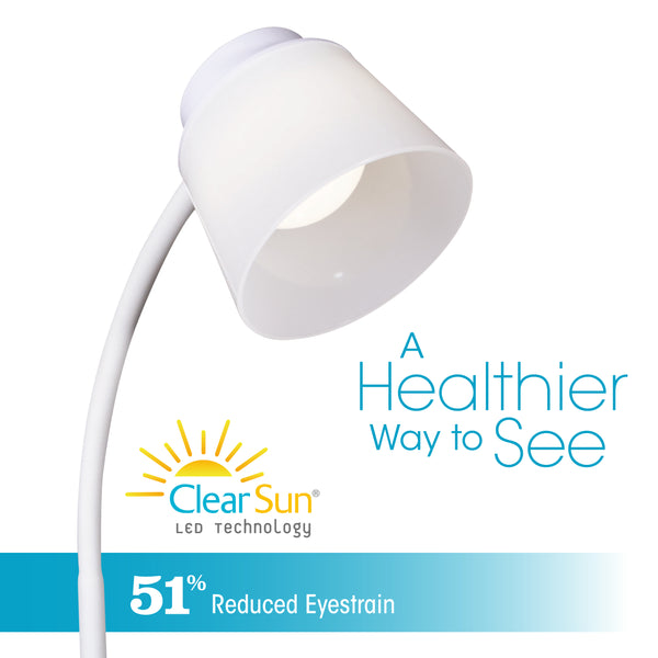 Ottlite Clarify LED Desk Lamp With 4 Brightness Settings