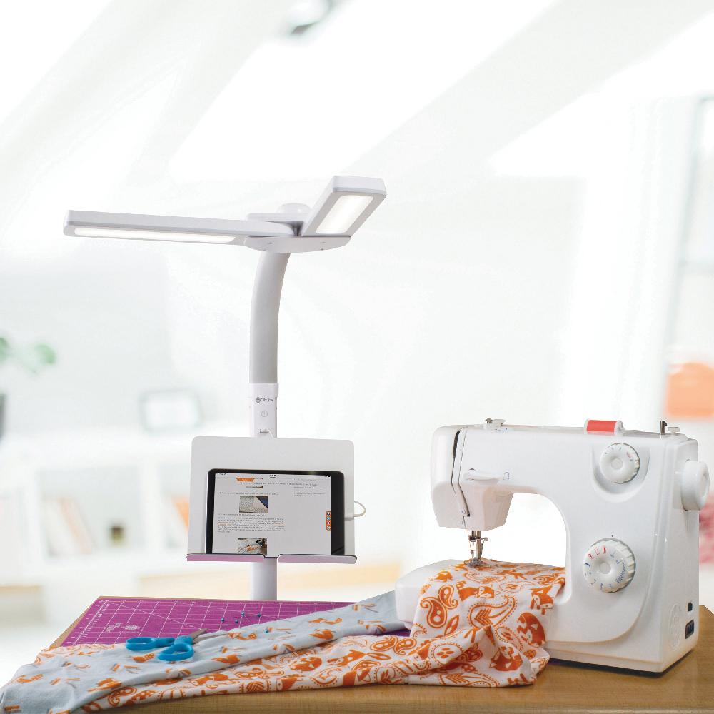 ottlite Dual Shade LED Floor Lamp with USB Charging Station