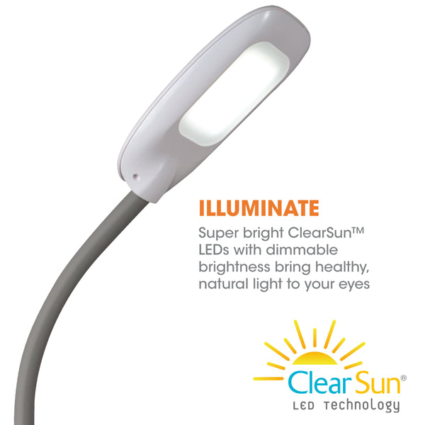 Ottlite EasyView LED Craft Floor Lamp With Magnifier