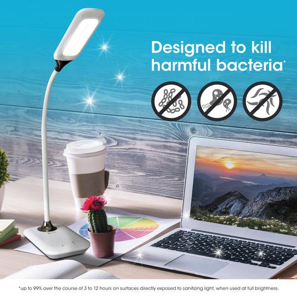 Ottlite Enhance LED Sanitizing Desk Lamp With USB Charging