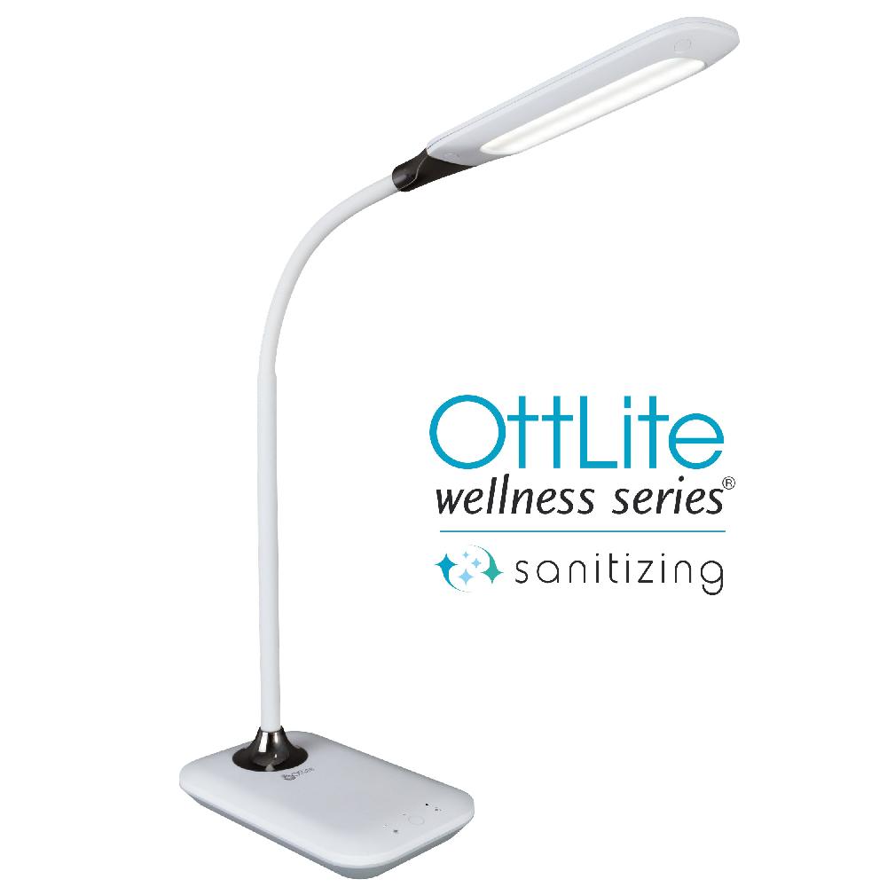 ottlite Enhance LED Sanitizing Desk Lamp with USB Charging